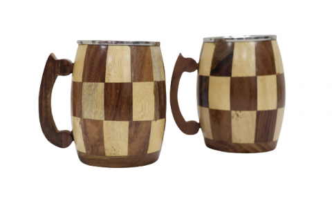 Wooden Manja Mug (Set of 2 )