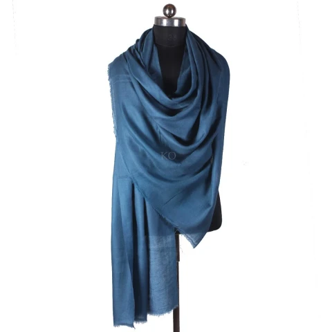 Sky Blue Solid Cashmere Pashmina Shawl