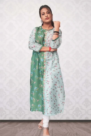 Western Style Half-Half Design Fancy Kurti