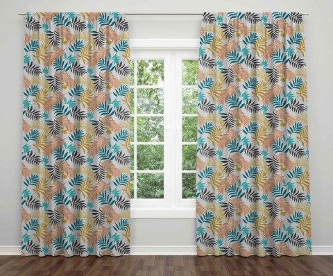 Falling Leaves Cotton Door Curtain