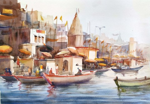 Varanasi Ghats at Morning